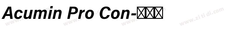 Acumin Pro Con字体转换